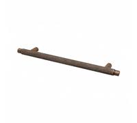 Decoranddecor Aurelia - Round Knurled Cupboard Handles | T-Bar Cabinet Handles | Kitchen Cupboard Pulls | Furniture Knobs - Antique Copper - 128mm Hole Centre Distance