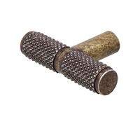 Decoranddecor Aurelia - Round Knurled Cupboard Handles | T-Bar Cabinet Handles | Kitchen Cupboard Pulls | Furniture Knobs - Antique Brass - 50mm Single Hole Knob