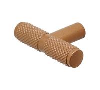Decoranddecor Aurelia - Round Knurled Cupboard Handles | T-Bar Cabinet Handles | Kitchen Cupboard Pulls | Furniture Knobs - Bronze - 50mm Single Hole Knob