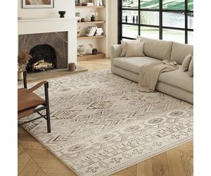 Decoranddecor Aztec Rugs Living Room 160x230cm Washable Non-Slip