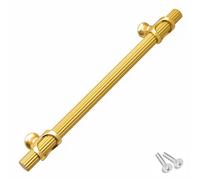 Decoranddecor Bar Drawer Pull Handles with Lines Design Kitchen Cabinet Decorative Hardware Bedroom Bathroom Furniture Accessories (160mm Hole Centres, Gold)