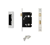 Decoranddecor - Bathroom Mortice Lock - 64mm - Satin Nickel