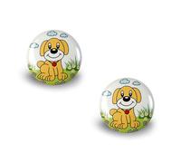 Decoranddecor - Bimba Kids Dog Ceramic Decorative Cupboard Drawer Knobs Porcelain - Pair