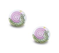 Decoranddecor - Bimba Kids Snail Ceramic Decorative Cupboard Drawer Knobs Porcelain - Pair
