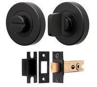 Decoranddecor Black Bathroom Door Lock, Deadbolt Internal Door Lock 76mm | Bathroom Lock, Toilet Door Lock, Thumb Turn Lock, Deadbolt Door Lock, Bathroom Locks for Doors, Toilet Lock