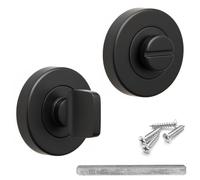 Decoranddecor Black Bathroom Door Lock, Thumb Turn Toilet Door Lock 54mm | Bathroom Lock, Bathroom Locks for Doors, Toilet Lock, Thumb Turn Lock, Bathroom Door Locks, Turn and Release