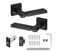 Decoranddecor - Black Door Handle Set - Internal Door Handle Set - Black Door Lever Handles Latch Kit - Nexus Range