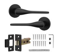 Decoranddecor Black Door Handles - Internal Door Handles For Doors - Interior Door Handles With Tubular Latch - Verita Range