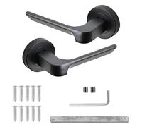 Decoranddecor Black Interior Door Handles, Black Door Handles Internal Sets, Door Handle Set, Matt Black Door Handles Internal - Mirage Range (1 Pair of Door Handle)
