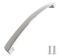 Decoranddecor Brushed, Polished Chrome or Matt Black Kitchen Bathroom Cabinet Door Drawer Furniture Handles (160mm Hole Center, Polished Chrome)