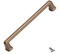 Decoranddecor Cabinet Handle Kitchen Cupboard Door Drawer Pull Handle with Screws Zinc Alloy Cabinet Bar Hardware (160mm Hole to Hole, Bronze)