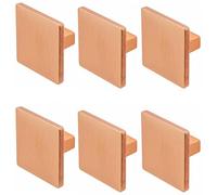 Decoranddecor Calla Square Cabinet Knob Door Pull Handle Kitchen Cupboard Furniture Drawer (6 Pack, Matt Rose)