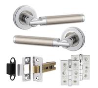 Decoranddecor Chrome Door Handles Internal Sets, Fir Latch Hinge