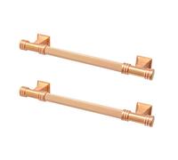 Decoranddecor - Collier Matt Rose Traditional Solid Luxury Kitchen Cabinet Drawer Cupboard Handle - 224mm - Pair