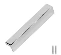 Decoranddecor Contemporary Pull Handles Solid Metal for Cabinets (128mm Between Hole Centres, Polished Chrome)