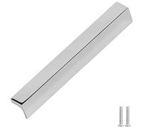 Decoranddecor Contemporary Pull Handles Solid Metal for Cabinets (160mm Between Hole Centres, Polished Chrome)