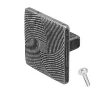 Decoranddecor Delta - 40mm Square Cabinet Knob - Zinc Alloy 1 Pack, Antique Silver