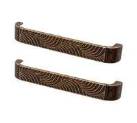 Decoranddecor - Delta Antique Copper D-Shape Kitchen Door Cabinet Cupboard Pull Handles - 160mm - Pair