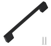 Decoranddecor Dimora D-Shape Cupboard Handles | Rectangular Kitchen Handles for Cupboards | Cabinet Pulls - 160mm, Matt Black