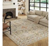 Decoranddecor Distressed Rug For Bedroom, 200x290cm - Non-Slip, Stain Resistant, Pet Friendly, Washable, Entryway Easy Clean Durable Carpet - Tessia