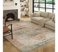 Decoranddecor Distressed Rugs For Bedroom, 160x230cm - Washable, Low Pile, Pet Friendly, Timeless Design Living Room Easy Clean Durable Carpet - Novera