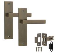 Decoranddecor Door Handle - Internal Door Handles For Wooden Doors - Interior Door Handles With Tubular Latch - Lumina Range