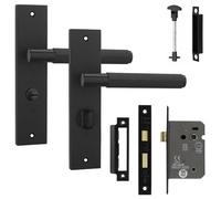 Decoranddecor Door Handle Set - Internal Door Handles With Lock For Bathroom Doors - Door Handle Sets For Bathroom - Hera Range