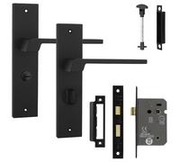 Decoranddecor Door Handle Set - Internal Door Handles With Lock For Bathroom Doors - Door Handle Sets For Bathroom - Spectra Range