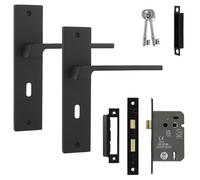 Decoranddecor Door Handle With Lock - Internal Door Handles For Wooden Doors - Door Handle Sets For Privacy - Spectra Range