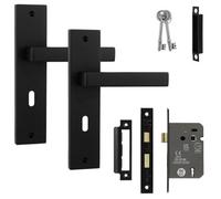 Decoranddecor Door Handle With Lock - Internal Door Handles For Wooden Doors - Door Handle Sets For Privacy - Lumina Range