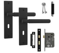 Decoranddecor Door Handle With Lock - Internal Door Handles For Wooden Doors - Door Handle Sets For Privacy - Hera Range