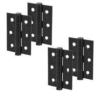 Decoranddecor Door Hinges Internal - Fir 3inc / 76mm - Ball Bearing - Steel - Matt Black - 2 Pairs