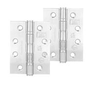 Decoranddecor Door Hinges Internal - Fir 4inc / 102mm - Ball Bearing - Steel - Polished Chrome - 1 Pair