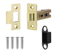 Decoranddecor Door Latches for Internal Door 64mm 2.5 Inch Polished Brass | Tubular Latch 64mm, FD60 Fir Mortice Latch, EN12209 CE UKCA, 44mm Backset, Interior Door Mechanism