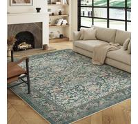 Decoranddecor Floral Rugs For Bedroom, 160x230cm - Washable, Low Pile, Pet Friendly, Modern Contemporary Design Living Room Easy Clean Durable Carpet - Zafira