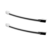 Decoranddecor - Glow Polished Nickel & Black Bow Kitchen Cabinet Drawer Cupboard Drawer Pull Door Handles - 224mm - Pair