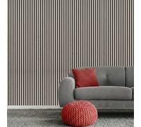 Decoranddecor Grey Acoustic Wall Panels - Wood Slat Panels - 2400X600mm