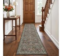 Decoranddecor Hallway Runners, Washable Rugs, Carpet Runner Rug, 60X240Cm, Non-Slip, Pet Friendly, Low Pile, Floral Rug - Orlina
