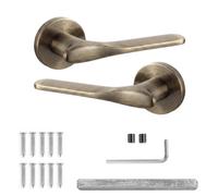 Decoranddecor - Internal Door Handles - Antique Brass Door Handle Set - Door Lever Handles - Pair Of Handles - Verita Range