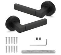 Decoranddecor - Internal Door Handles - Black Door Handle Set - Door Lever Handles - Pair - Lumina Range
