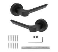 Decoranddecor - Internal Door Handles - Black Door Handle Set - Door Lever Handles - Pair - Mirage Range