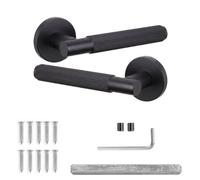 Decoranddecor - Internal Door Handles - Black Door Handle Set - Door Lever Handles - Pair Of Handles - Hera Range