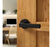 Decoranddecor - Internal Door Handles - Black Door Handle Set - Door Lever Handles - Pair Of Handles - Lumina Range