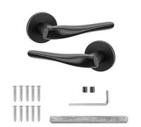 Decoranddecor - Internal Door Handles - Black Door Handle Set - Door Lever Handles - Pair Of Handles - Nanda Range