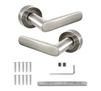 Decoranddecor - Internal Door Handles - Nickel Door Handle Set - Door Lever Handles - Pair - Echo Range