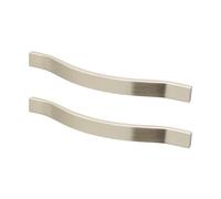 Decoranddecor - Kitchen Door Handles - Kitchen Cupboard Handles - Kitchen Handles - Brushed Nickel - Tucana - 224mm - Pair