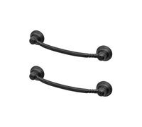 Decoranddecor - Kitchen Door Handles - Kitchen Cupboard Handles - Kitchen Handles - Matt Black Antique - Hewn - 64mm - Pair