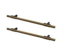 Decoranddecor - Kitchen Door Handles - Kitchen Cupboard Handles - Kitchen Handles - Matt Bronze & Black - Gantry - 192mm - Pair