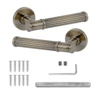 Decoranddecor Leto Antique Brass Internal Door Handles, 1 Pair