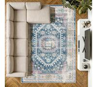 Decoranddecor Living Room Rugs, Area Rugs, Washable Rugs, 200X290Cm, Non-Slip, Pet Friendly, Low Pile, Traditional Rug - Soreli